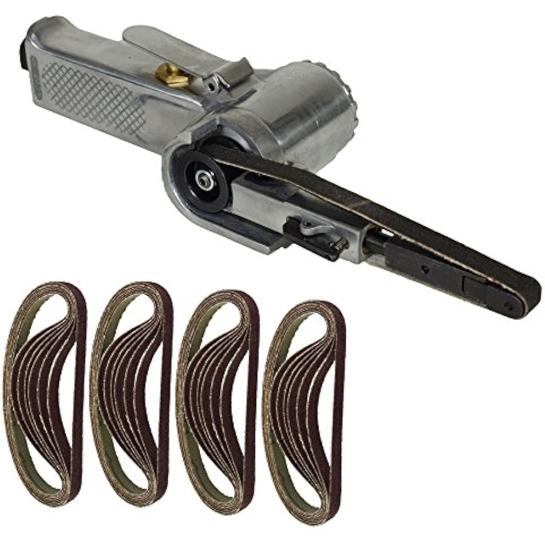 10mm 330 x 10mm Wide Air Finger Belt Sander Power File Detail Sanding + 25 Belts