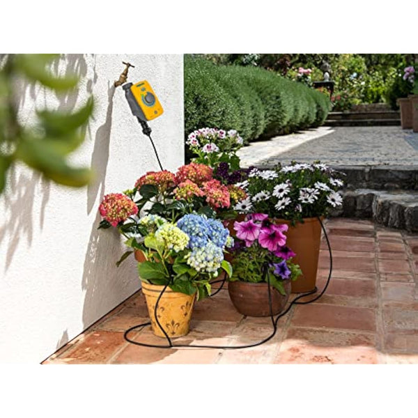 HOZELOCK - Drip Watering Kit 20 Pot : Complete Stand-alone System with Select Controller Programmer, Ideal for Potted Plantsand Window Boxes, for Precise, Water-saving Watering [2803 0000]