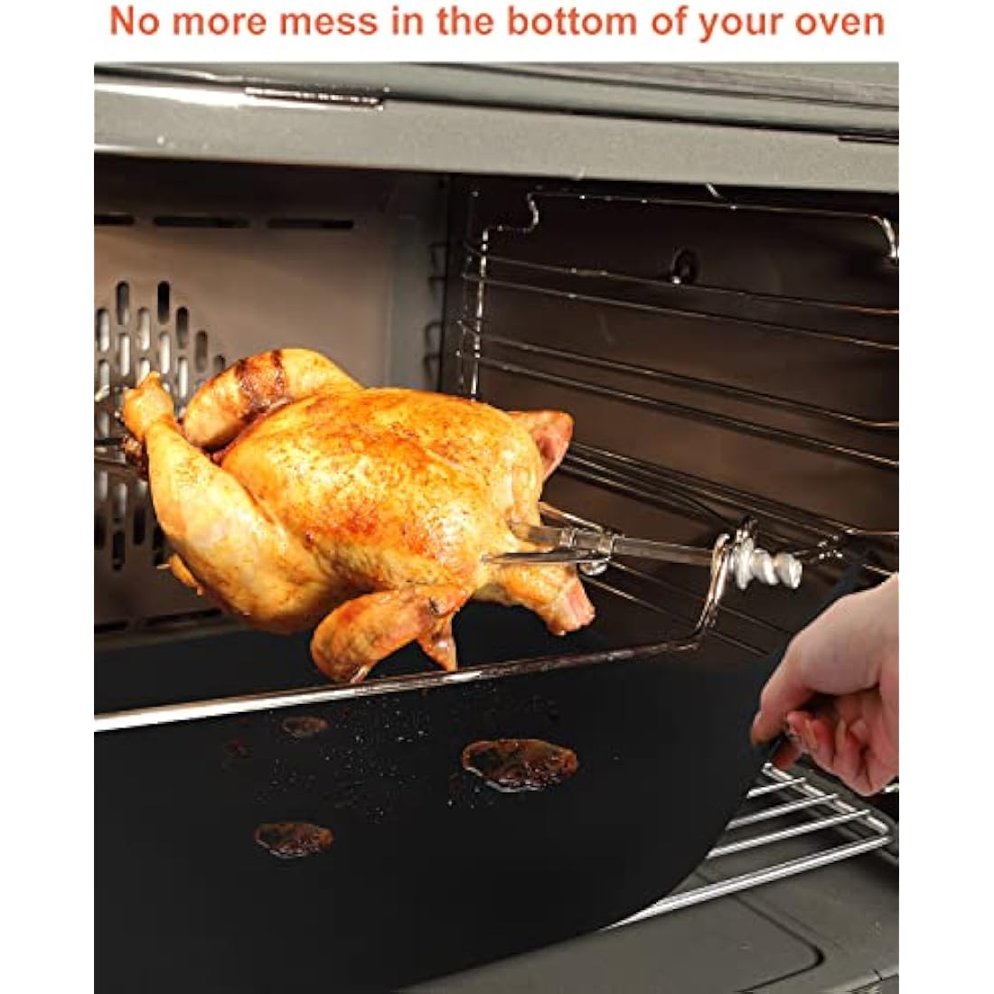 AFAXINRIE Oven Liner, Oven Liners for Fan Assisted Ovens, Baking Mat, 29.5cm * 42cm, Set of 3, Easy to Clean, Reusable, Convenient Baking, Protect Bottom of Oven