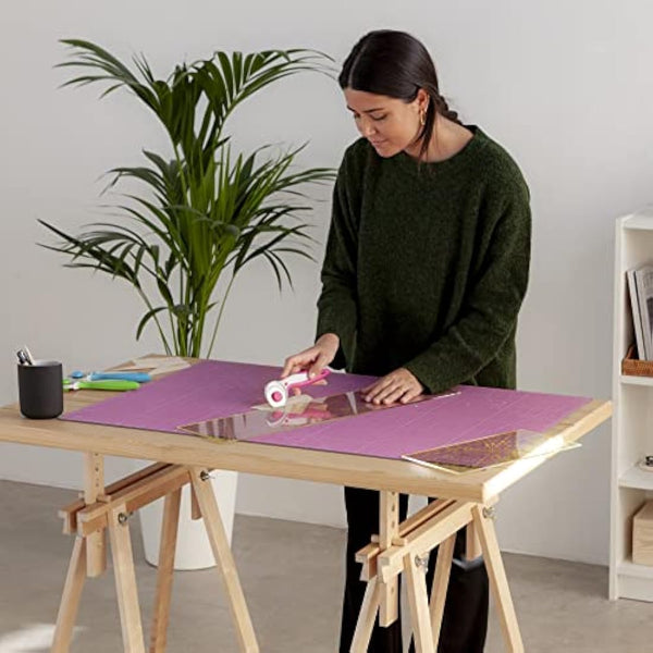 Elan A1 Cutting Mat Pink and Purple, 5-Ply Hobby Board for Crafts 90X60 CM, Large Self Healing Cutting Mat A1, Large Craft Board for Sewing