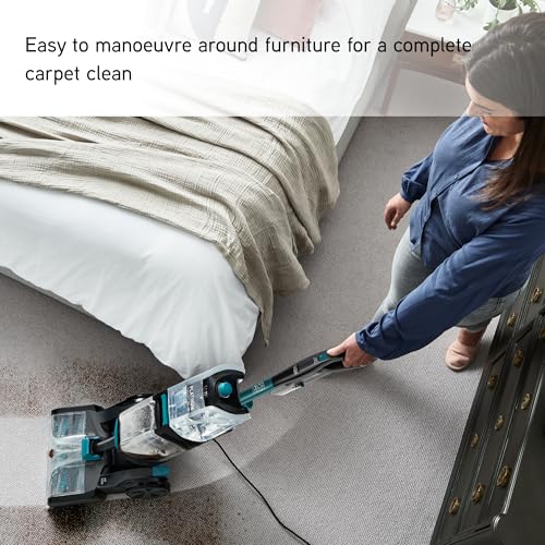 Vax Smartwash Pet-Design Carpet Cleaner | Kills 99% of Bacteria | Pre-treatment Wand – CDCW-SWXP, Grey, White and Teal