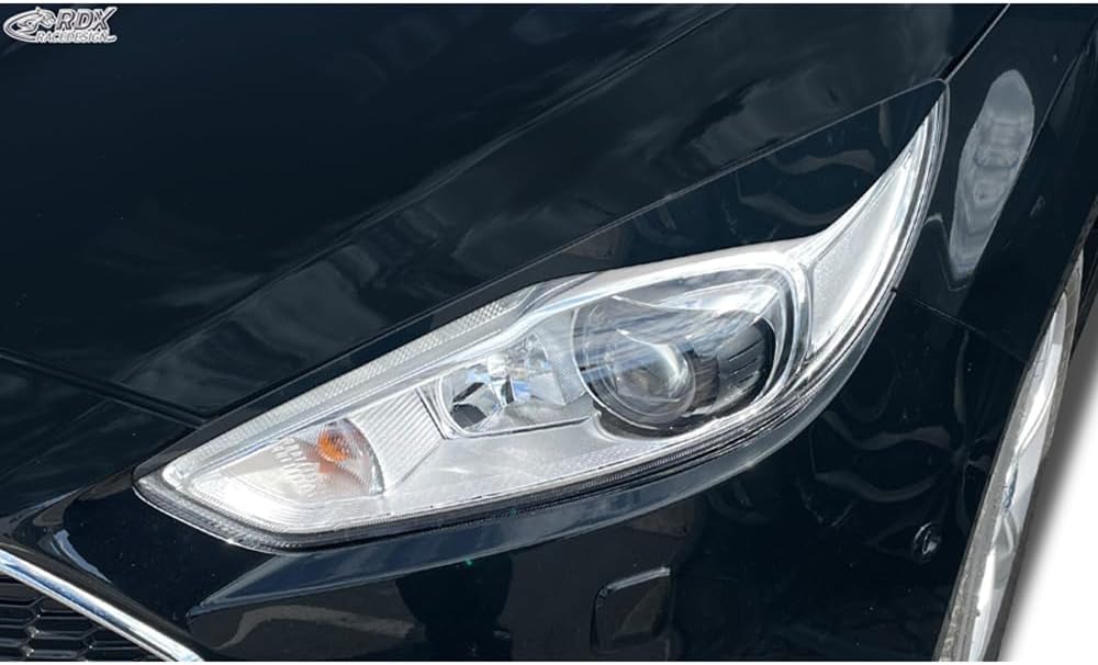 RDX Racedesign Head light spoilers compatible with Ford Focus III Facelift 2014-2018 (ABS)