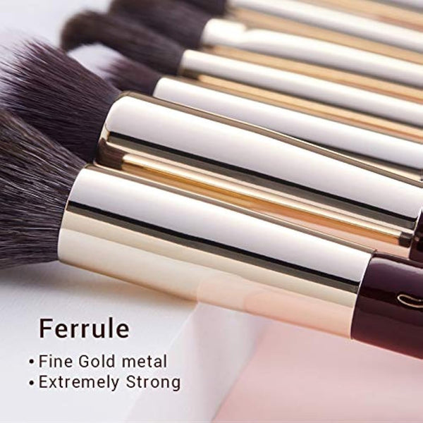 Jessup Makeup Brushes Set Professional, 25PCS Premium Natural Powder Foundation Eyeshadow Blending Concealer Blush Highlight Labeled Brushes, T280