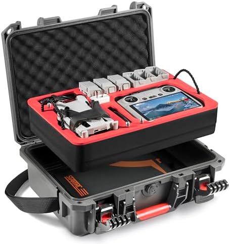 STARTRC Dual Layer Hard Case for DJI Mini 4 Pro, Waterproof Pressure Resistant Carrying Case for DJI Mini 4 Pro Accessories - Fits for DJI RC 2/RC-N2