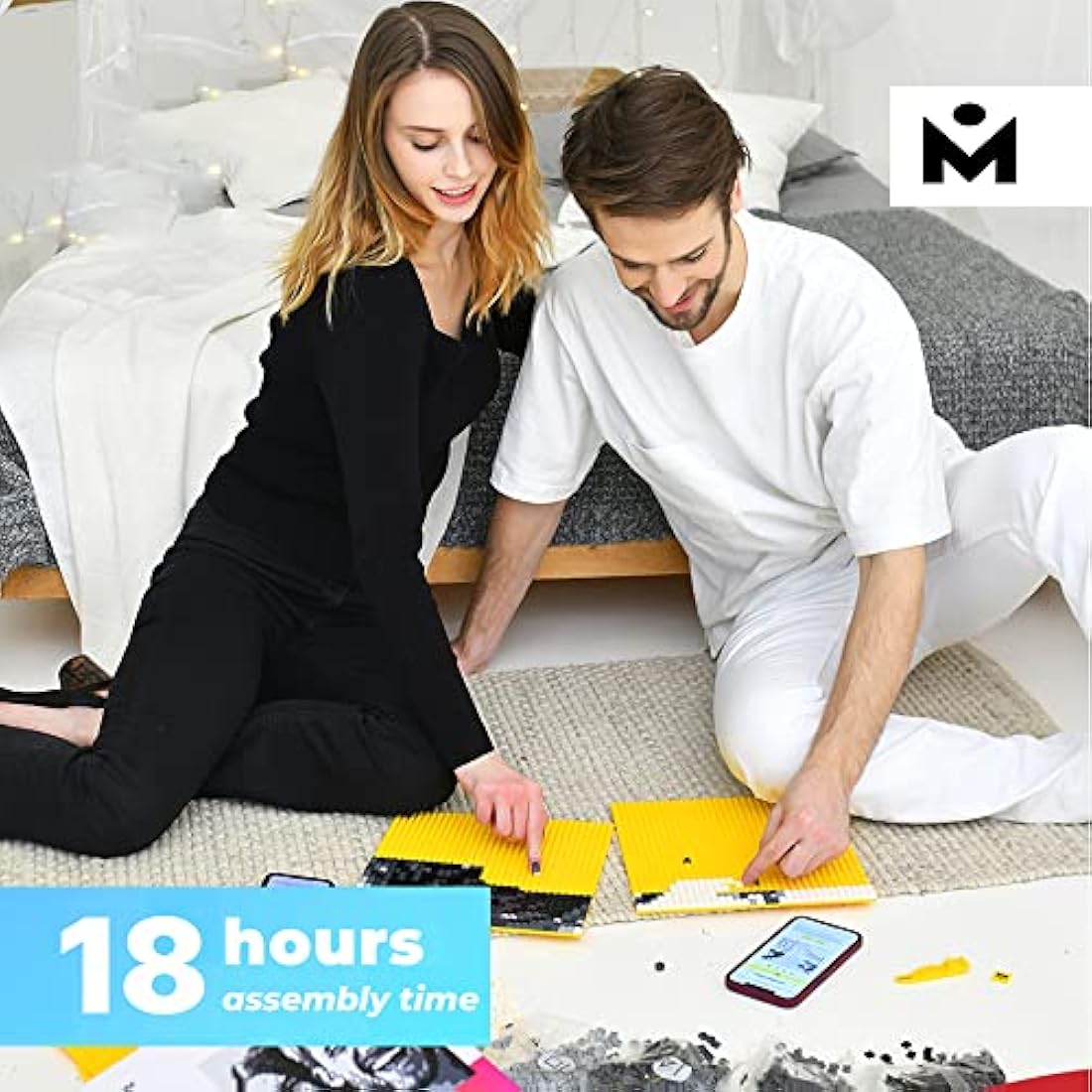 MOZABRICK Photo Builder Model M Building Game to Turn Pictures and Photographs into DIY Pixel Art Mosaic. Create Personal Puzzles with Bricks!