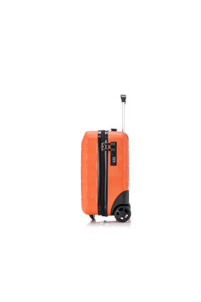 ATX Luggage Suitcase Large on 4 Dual Spinner Wheels Super Lightweight ABS Hard Shell Hold Check in with Built-in TSA Lock (Orange, 110 Liter)
