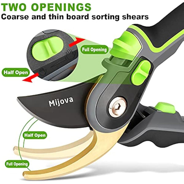 Garden Pruners,Pruning Shears for Gardening Heavy Duty with Rust Proof Stainless Steel Blades,Best Bypass Pruner Garden Shears Professional Gardening Tools (Can Cut Small PVC Pipes)