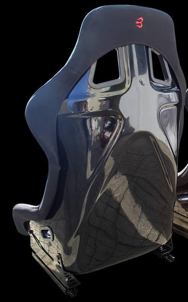 Set of Barbarian Fixed Bucket DYFI Racing Seats for MX5 Mk3 (NC Chassis) Mazda, Black Felt, Track, Race, Drift