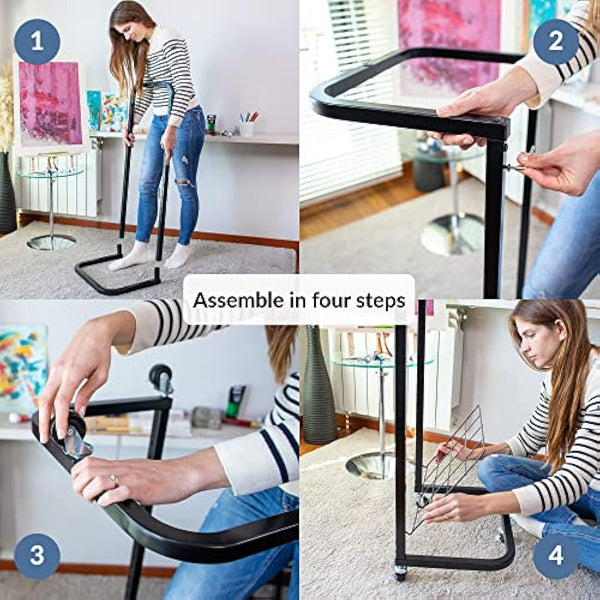 Art Drying Rack For Classroom | Functional & Mobile Paint Drying Rack | 25 Removable Shelves | Canvas Rack Art Storage | Painting Drying Rack With Wheels | Stack Rack For Painting, Drawings, And More