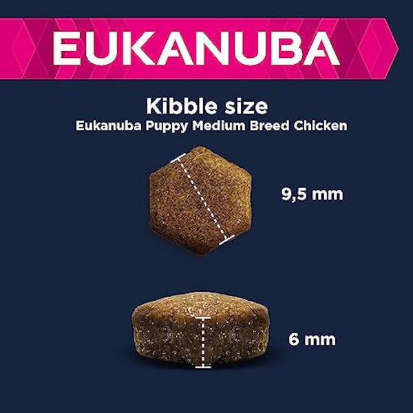 Eukanuba Complete Dry Dog Food for Puppy Medium Breeds with Fresh Chicken 15 kg