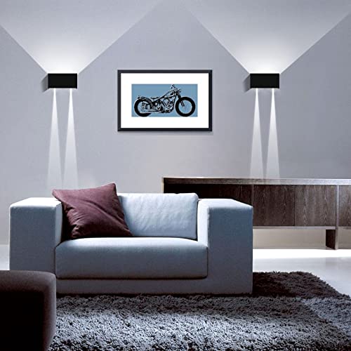 KAWELL 24W Modern Wall Light LED Wall Lamp Up Down Adjustable Beam Angle Aluminum Wall Wash Light LED Waterproof IP65 Indoor Outdoor for Bathroom