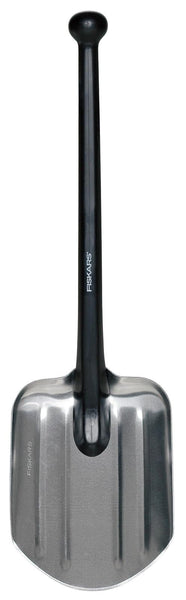 Fiskars Universal Shovel, Length: 70 cm, Weight: 479 g, Aluminium Leaf/Plastic Handle, Black, 1001574