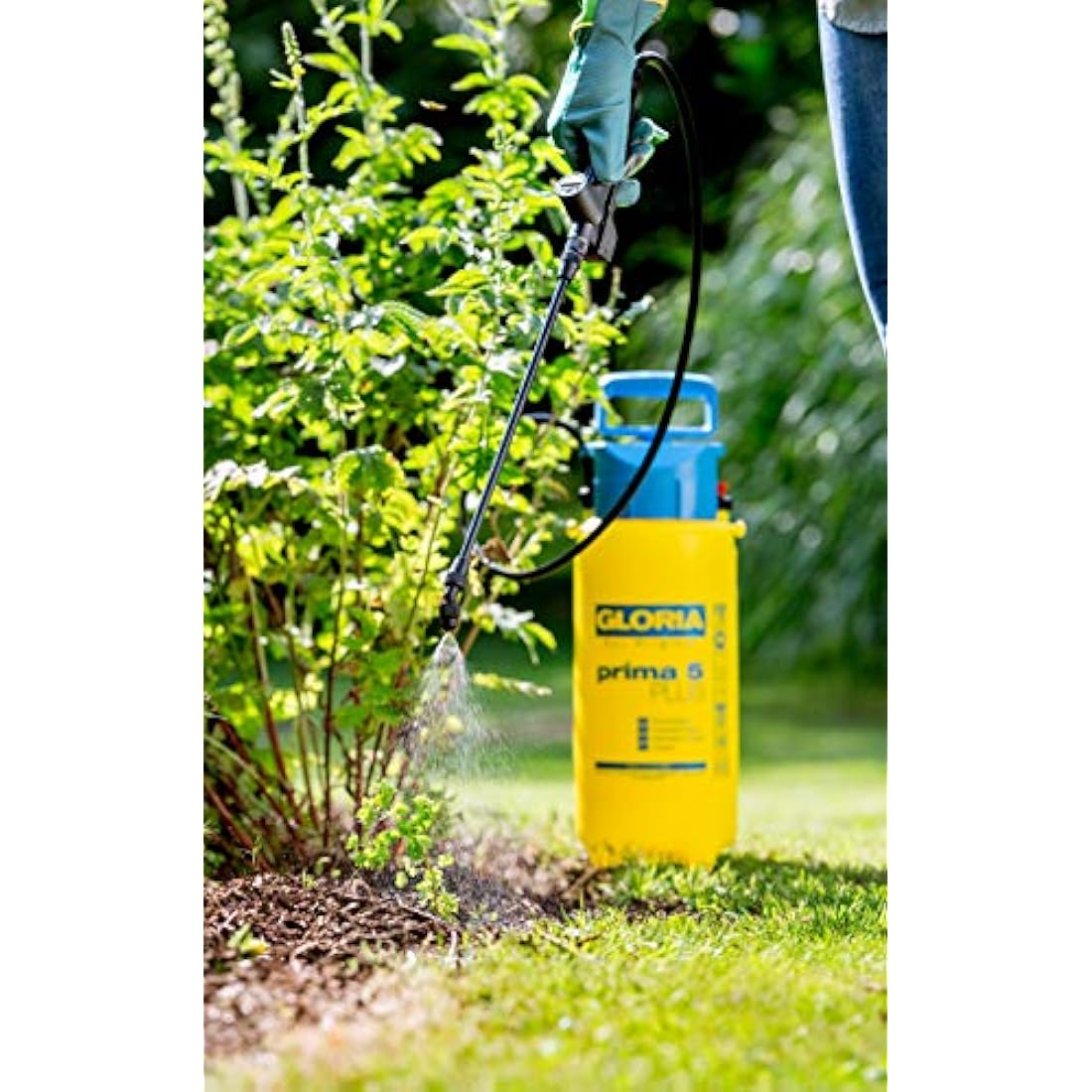 GLORIA Prima 5 PLUS Pressure Sprayer | Garden Sprayer | 5 Litre Capacity | For the Spraying of Acetic Acid | Acid-Resistant | 0.4 m Extension Lance
