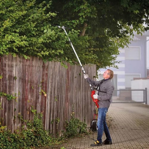 Einhell Electric Long Reach Hedge Trimmer - 900W, Lightweight (4.5Kg), 2M Pole (2.6M Reach), Safe and Easy to Use Tiltable Cutting Head - GC-HH 9046 Pole Hedge Cutter