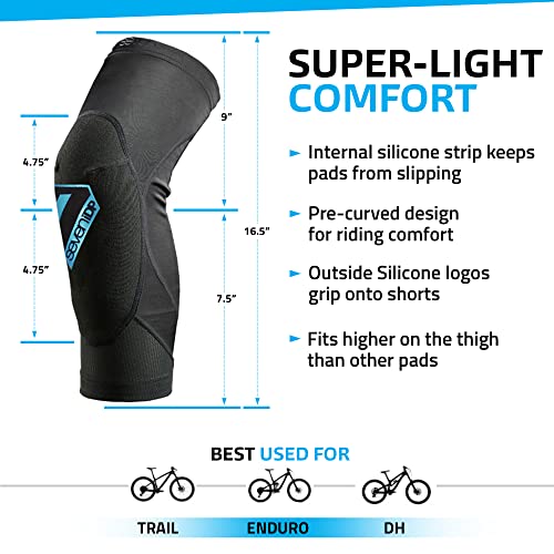 7 IDP Transition Knee Pads - Black/Blue (S)