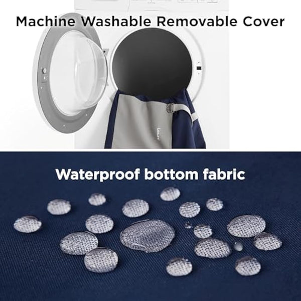 Lesure Dog Car Seat for Medium Dog - Waterproof Dog Booster Seat for Car with Storage Pockets, Clip-On Safety Leash and Memory Foam Filling, Small Pets Travel Carrier Bed, 58x56x33cm, Mood Indigo