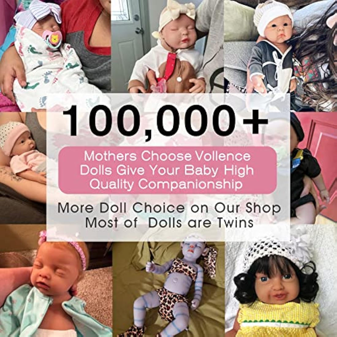 Vollence 14 inch Realistic Full Body Silicone Baby Doll, Real Newborn Doll Gift for Kids 3+, Elderly, Collectors - Boy