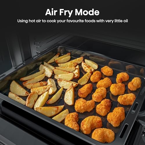 Hisense HDE3211BBUK 60cm Electric Cooker with Ceramic Hob-Black , A Rated Double Oven