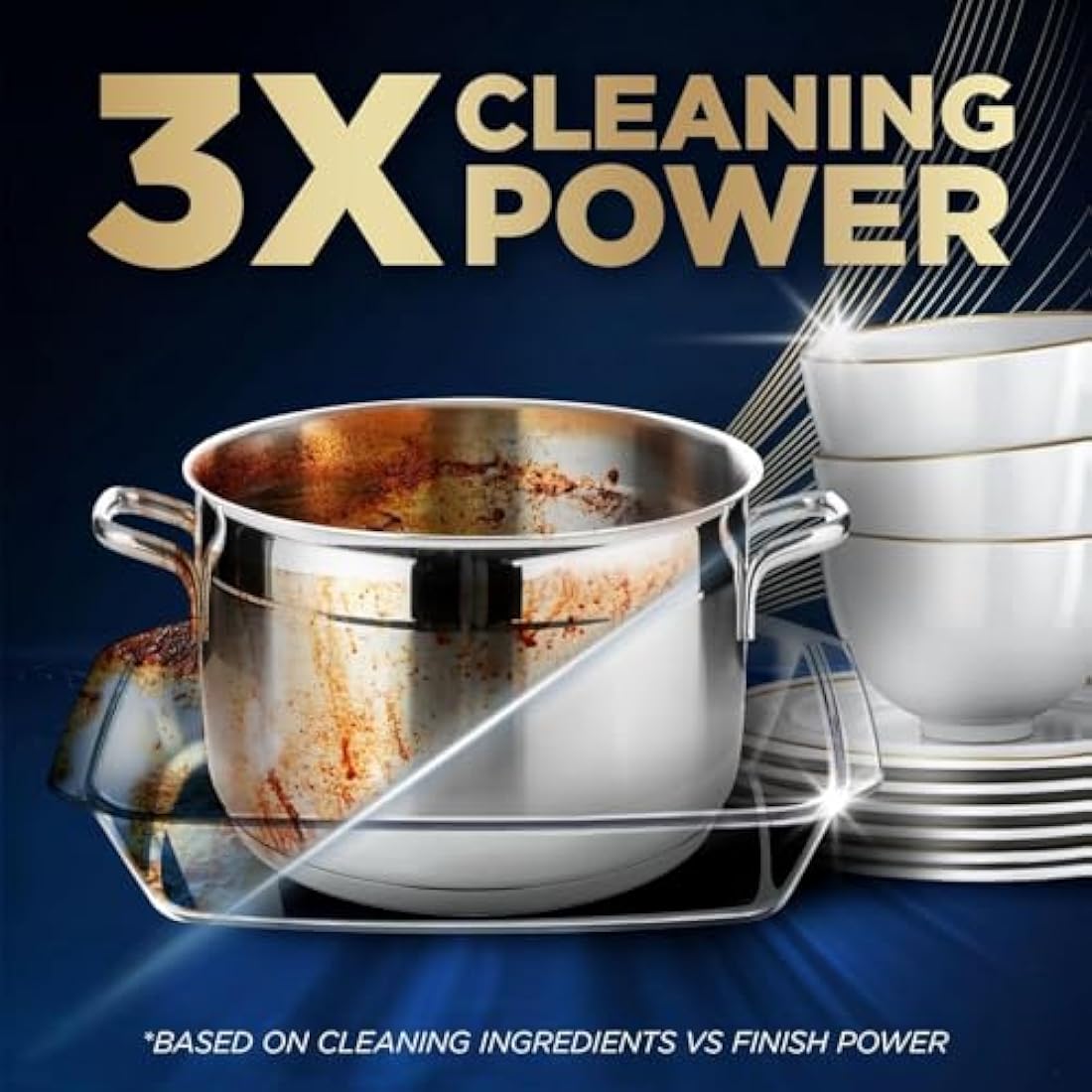 Finish Ultimate Plus Infinity Shine Dishwasher Tablets Bulk | Scent : Lemon | Size: 105 Dishwasher Tabs |for Superb Clean and Diamond Shine