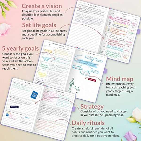 GoGirl Planner and Organizer for Women – A5 Weekly Agenda, Goals Journal to Improve Time Management & Productivity (Lavender)