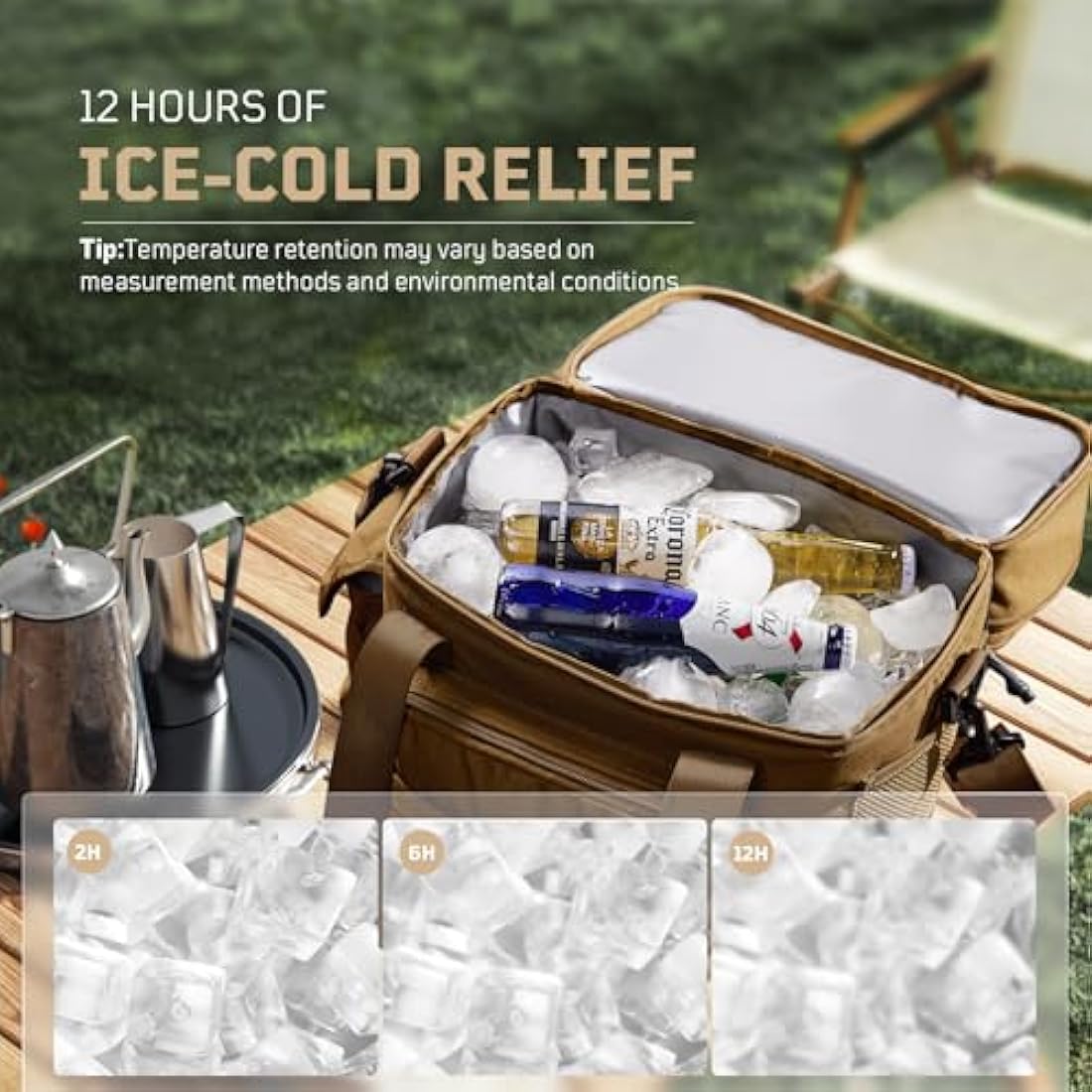 1TG Tactical Insulated Lunch Bag, Expandable Lunch Box for Men, Leakproof Large Cool Bag with Shoulder Stap, Reusable Lunch Tote Bag for Work Travel Camping Picnic Beach, 18L-24L