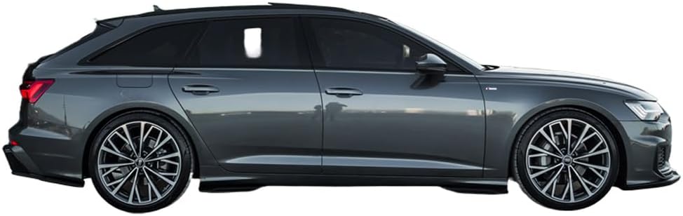 Oneway Set Side Skirts compatible with Audi A6 S-Line/S C8 (Sedan/Avant) 2018- - Gloss black