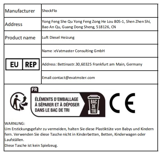 ShockFlo 12V 5KW Diesel Air Heater, All in One Parking Heater Kit with Remote Control, Silencer and LCD Display, Fast Heating, for RV Truck, Motorhomes, Boat, Bus, Car Trailer, Caravans