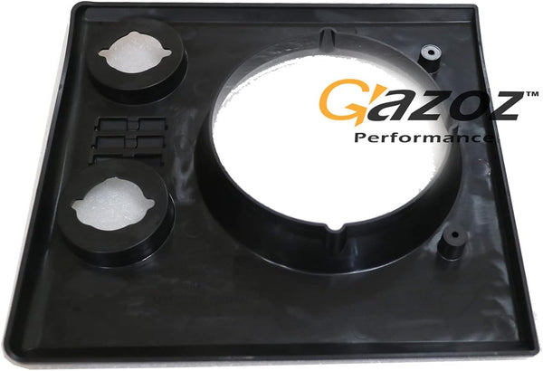 Gazoz Performance Front Grille+Head Lights Lamp Surrounds for Defender - Gloss Black