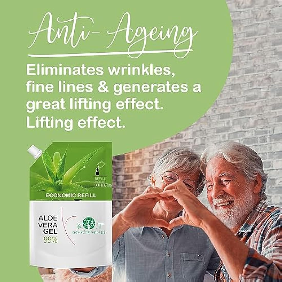 Aloe Vera Gel Bio Pure 100% Natural Lanzarote: Aloe Vera After Sun, Face Care, Face Moisturiser, Body Moisturiser, Hair Care, After Wax, Shave, Tattoo, Hydrating, Soothing - 2000 ml 2 L