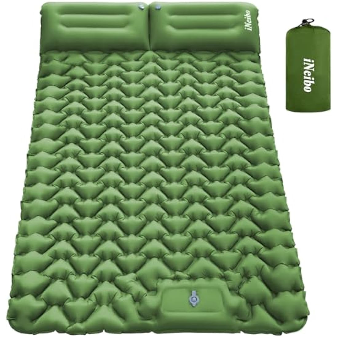 iNeibo Sleeping Pad, Inflatable Sleeping Mat with Bulit-in Foot Pump Pillow, Compact Waterproof Camping Air Mattress for Outdoor Camping, Backpacking, Hiking, Traveling