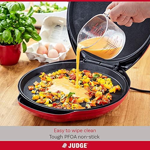 Judge Electric Pizza Oven. Energy Efficient Pizza Maker, Perfect Crepe, Pancake and Omelette Maker Non Stick Fast Heating Multicooker, 30cm Indoor