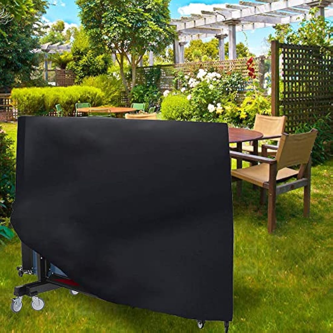 Skyour Table Tennis Table Cover Outdoor Indoor Foldable Ping Pong Table Protector Waterproof Dustproof Folding Table Tennis Table Storage Covers