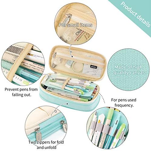 EASTHILL Big Capacity Pencil Pen Case Office College School Large Storage High Capacity Bag Pouch Holder Box Organizer