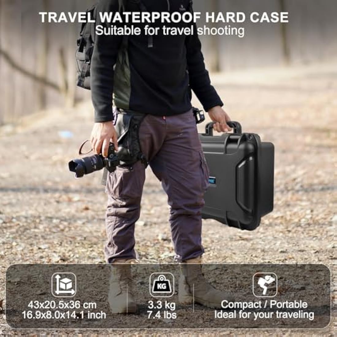 LEKUFEE Waterproof Hard Case Compatible with DJI Air 3S/DJI Air 3/DJI RC2/DJI RC N3/RC N2/DJI Goggles 3/ Goggles 2/Goggles Integra/DJI RC Motion 3/RC Motion 2 and Accessories(Case Only)