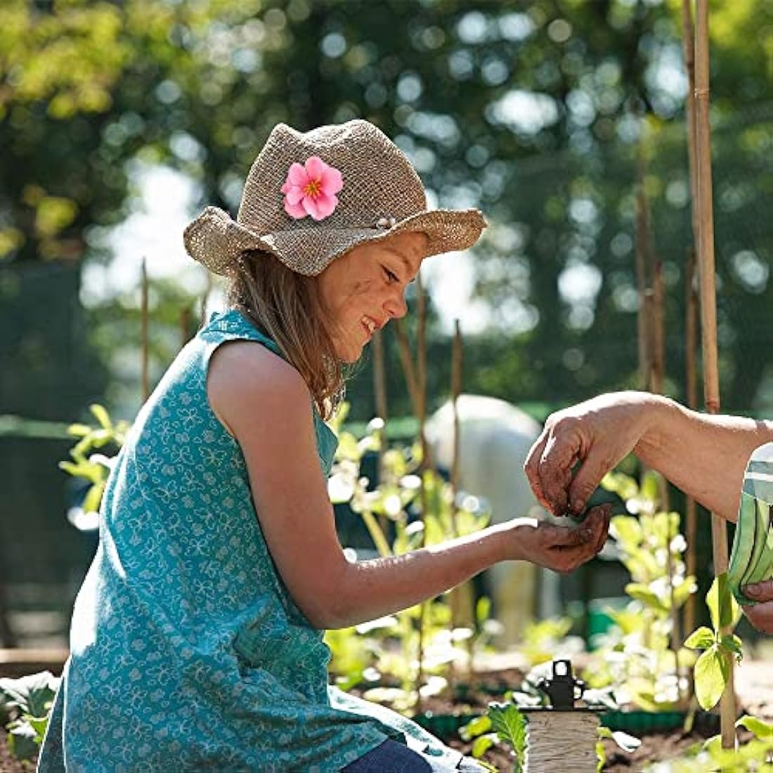 HUIANER 100PCS Artificial Silk Cherry Blossom Flower Heads, Fake Fabric Floral Head Petals Decor for Bridal Hair Clips Headbands Dress DIY Accessories Wedding Party Supply Table Decorative (Pink)