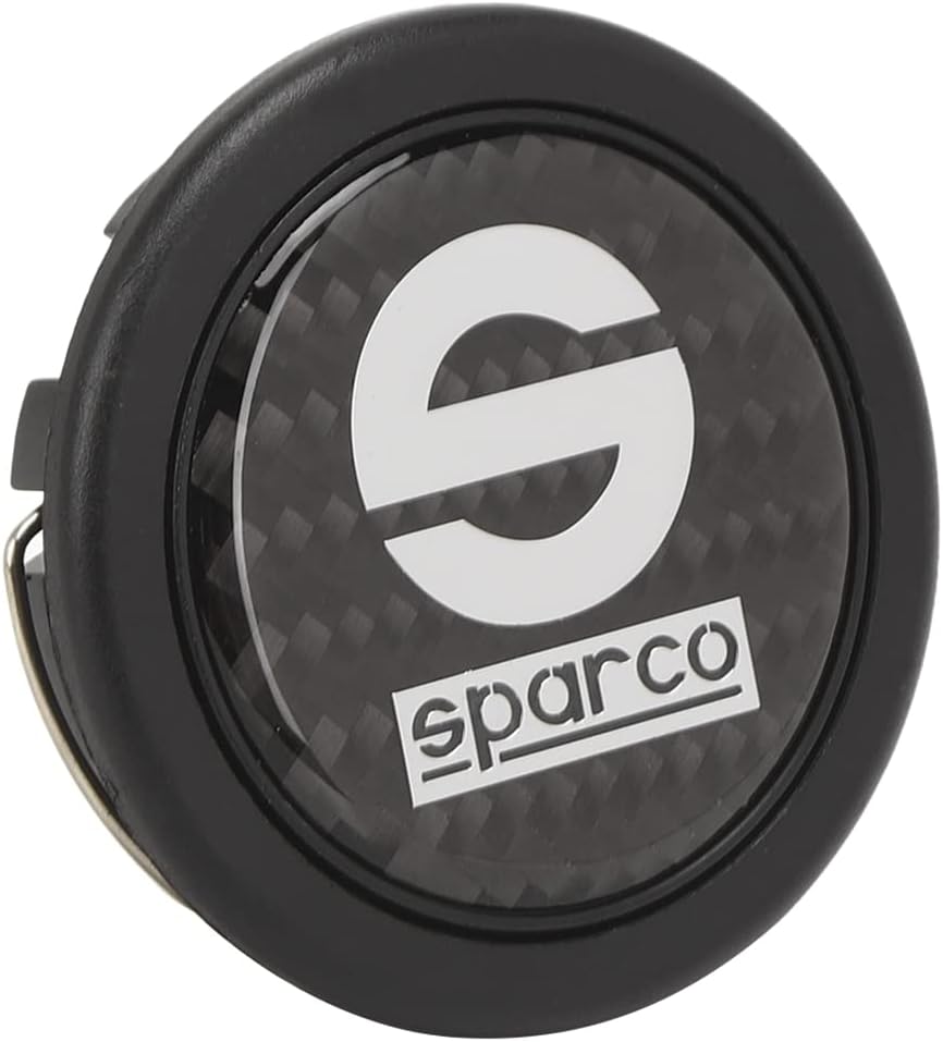 Car Steering Wheel Horn Button, 6 Holes Carbon Fiber External Horn Button Kits for Sparco Steering Wheel Car Modified Parts