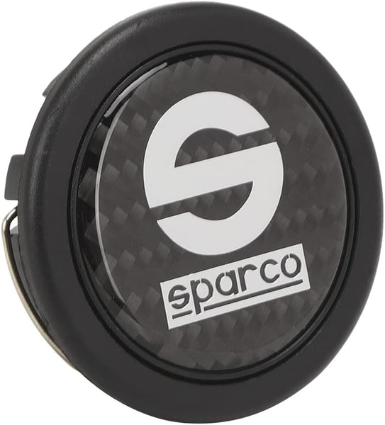 Car Steering Wheel Horn Button, 6 Holes Carbon Fiber External Horn Button Kits for Sparco Steering Wheel Car Modified Parts