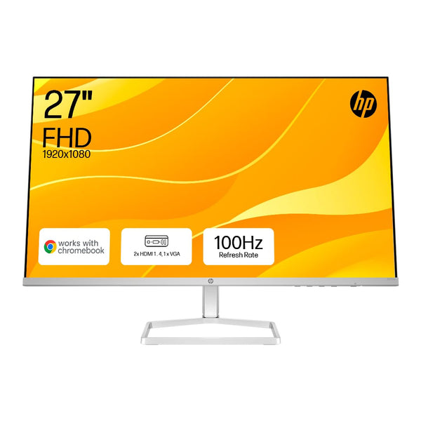 HP Series 5 27" FHD Height Adjust Monitor (527sh) - 100Hz Refresh Rate, 1500:1 AR, 99 percent sRGB Spectrum, 300 Nits Brightness - HDMI, VGA Ports - Ergonomically Adjustable - Responsibly Made