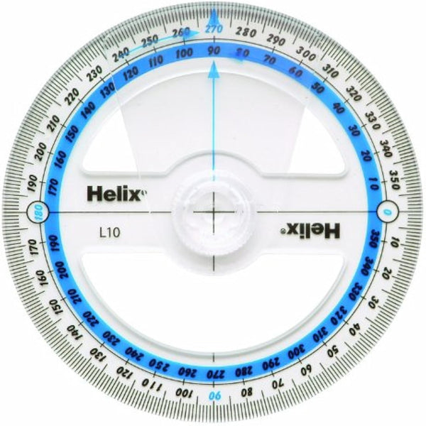 Helix 10cm Angle Measure Scale - Transparent (Pack of 25)