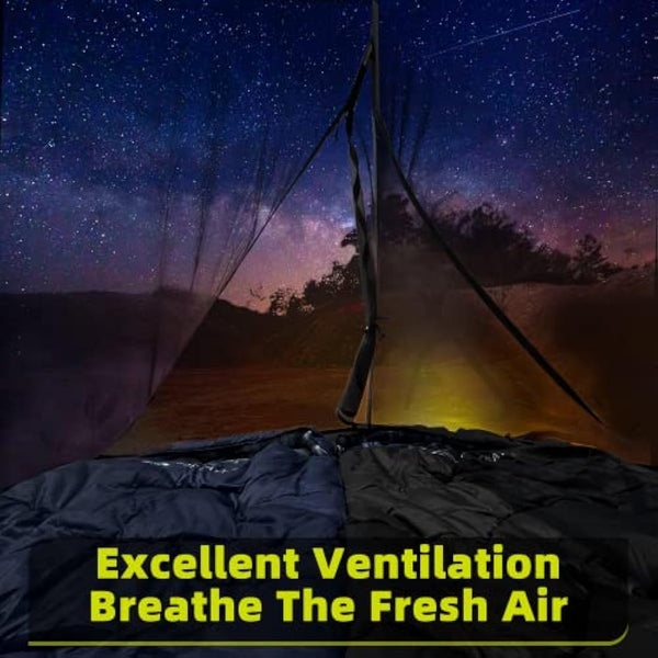 Forceatt Tent, 1/2 Person Two Doors Camping Tent, Ultralight Waterproof 1-2 Man Tent,Quick To Set Up,Portable,for Camping,Motorcycle Travel, Backpacking