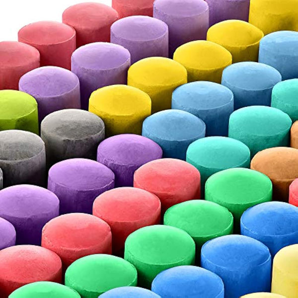 FELIZROCA 60pcs Giant Pavement Chalks for Children Chalk Sidewalk City Chalk Toddlers Outdoor Walking Out the Driveway