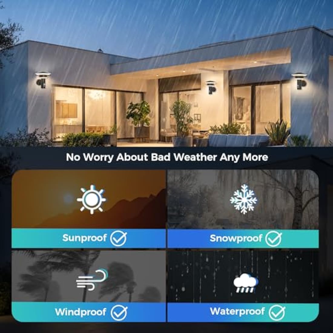 NBHANYUAN Lighting 4 Modes Outdoor LED Wall Light with Motion Sensor,SUS316 Stainless Steel Outside Lights Mains Powered PIR Weatherproof 3000K Warm White Light for Front Door,Porch IP44 1000LM