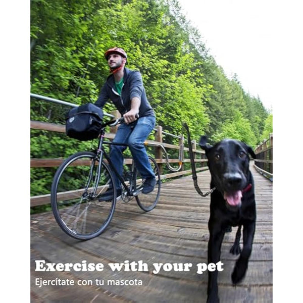 iPetba Heavy Duty Bike Dog Lead Attachment Hands Free Bicycle Dog Leash for Riding Exercising Cycling