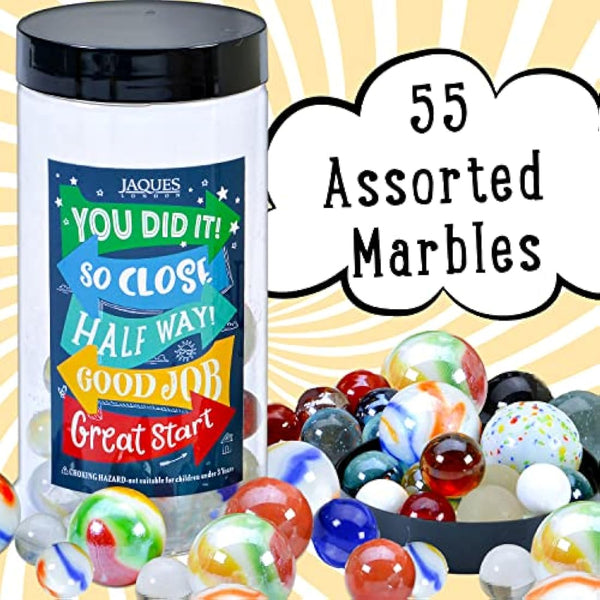 Jaques of London Marble Reward Jar | Whole Jar of Playing Marbles | More Fun than a REWARD CHART | Great Childs Rewarding System