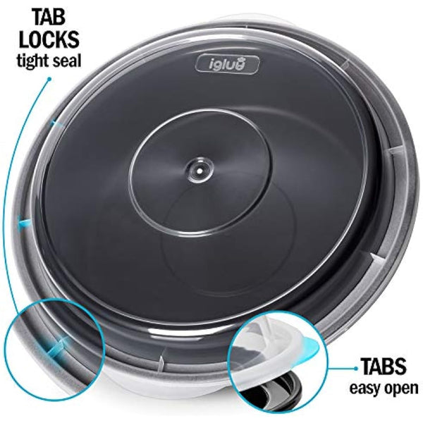 Igluu Meal Prep Containers Reusable 30 Pack Round 828ml (28oz) BPA-Free Food Prep Containers with Airtight Lids – Durable Plastic, Stackable, Microwave, Freezer & Dishwasher Safe