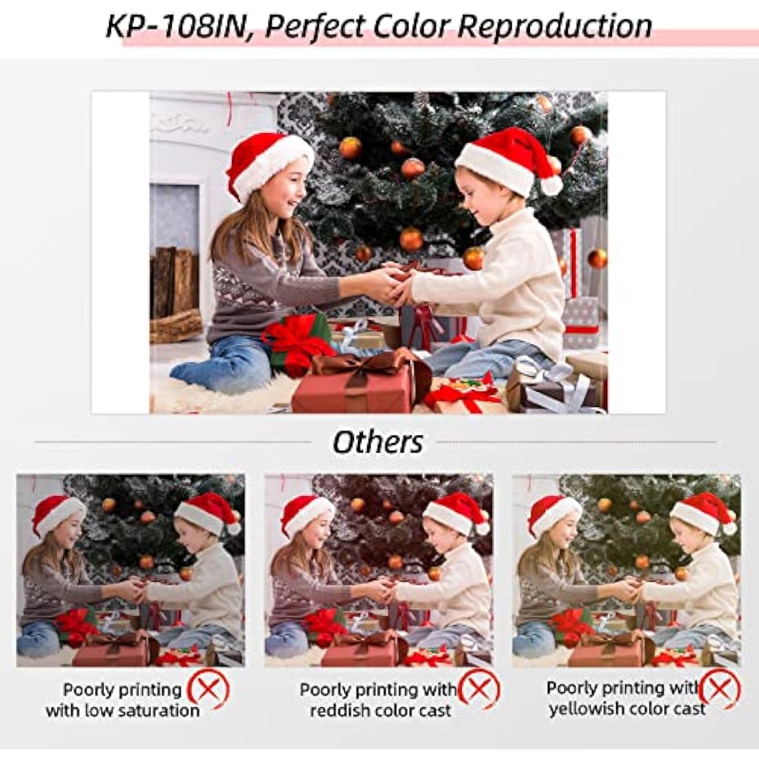 2 Pack KP-108IN Compatible with Canon Selphy CP1500 Photo Paper and Cartridge for Selphy CP1300 CP1200 CP1000 CP910 CP900 CP Photo Printer, 216 Paper (100 x 148mm) + 6 Cartridges