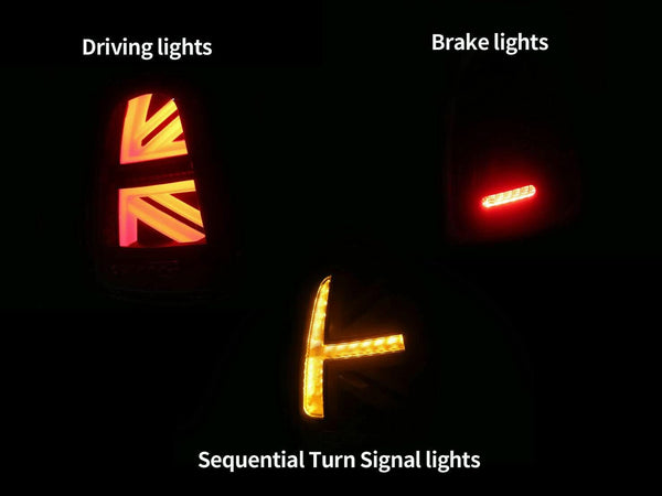 GAZOZ PERFORMANCE LED Tail Lights For 2006-2009 R56 R57 R58 R59 - UNION JACK Pre-LCI