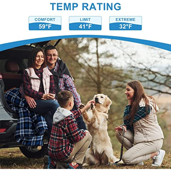 Double Cotton Flannel Sleeping Bag for Camping, Hiking, or Hiking. Queen 2 Cold Weather Waterproof Sleeping Bag for Adults or Teenagers.