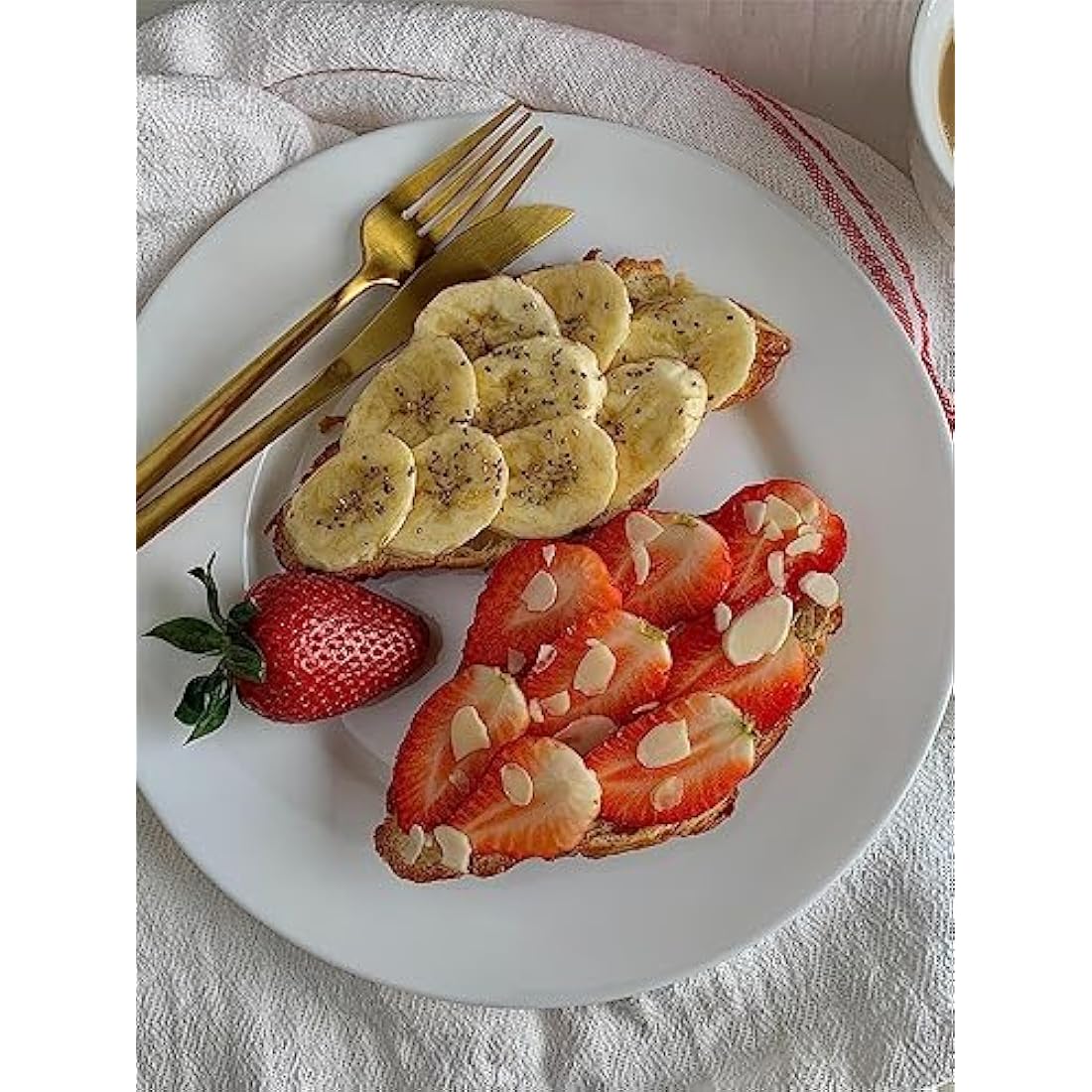 Foraineam 12 Pcs Side Plates Round Porcelain 20 cm Small Dinner Dish Tableware Wide Rimmed Service Plate Dessert Plates for Salad Dinner Bread - White