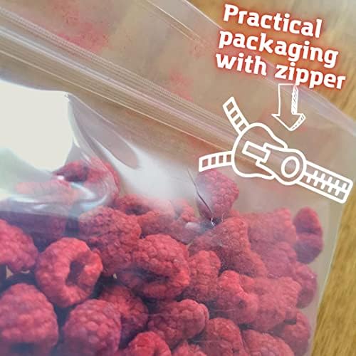 Freeze-Dried Raspberries | XXL 500g Premium Vegan Raw Freeze Dried Fruit | Freeze Dried Raspberries Whole Pieces of Raspberry | Dried Berries Dehydrated Raspberries Snacking, Baking, Cocktails, Drinks